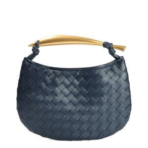 Tiffany & Fred Paris Woven Leather Top Handle Clutch, Blue
